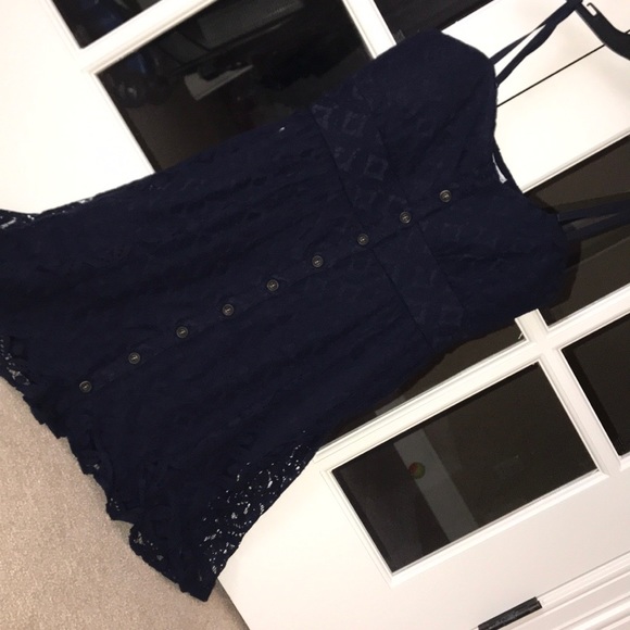 🔥 Lace Navy Dress 🔥 - Picture 3 of 5